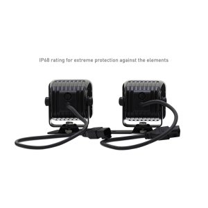 Ford Bronco Light Pods - Ditch - Borne Off-Road - 3x3 Flood, 4-piece - `21-`27